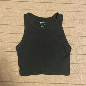 American Eagle Soft & Sexy Ribbed Black Tank Top Cropped/ Size XS